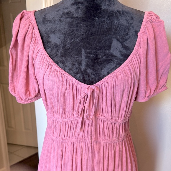 Hint of Blush Pink Midi Dress Lg - Picture 5 of 8